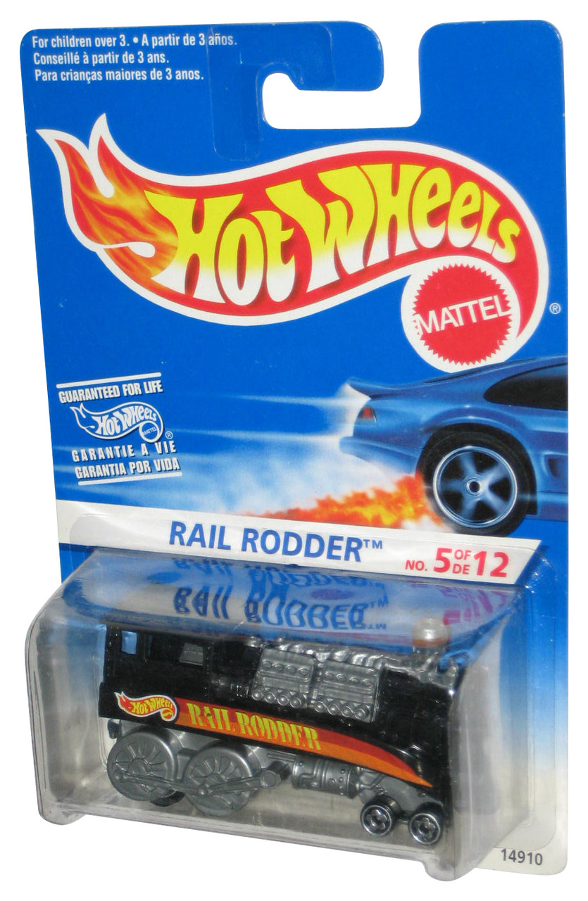 Hot Wheels Rail Rodder (1995) Mattel Black Train Toy Car 5/12