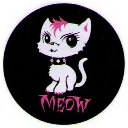 Bored Inc. Kitty Meow Button BB1506