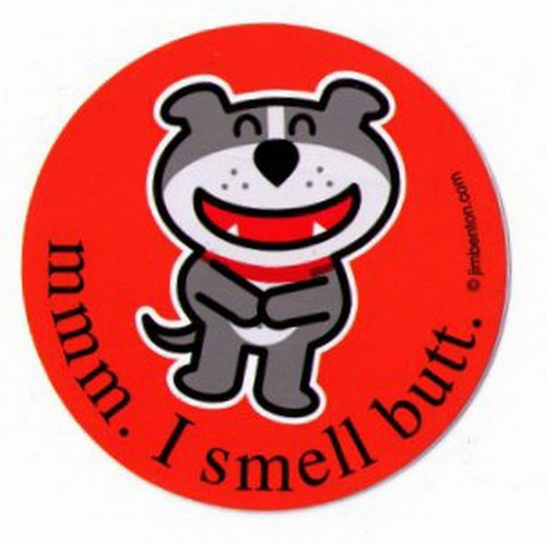 Dog of Glee Mmm I Smell Butt Sticker