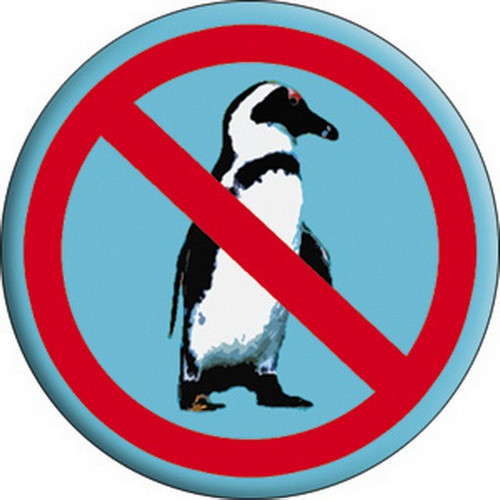 Animals No Penguins Button B-3909