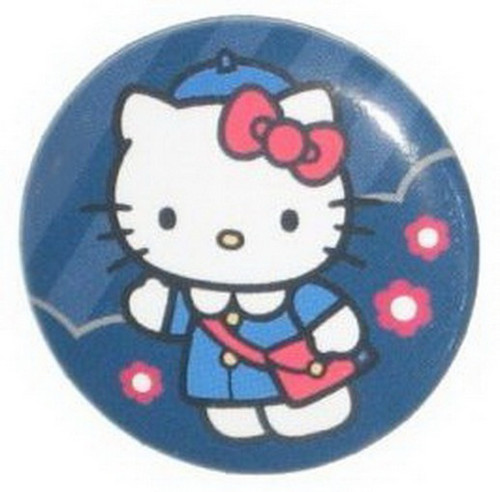 Hello Kitty Mail Delivery Blue Button