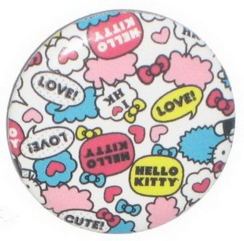 Hello Kitty Love Cute Text Button