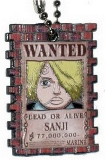 One Piece Wanted Portrait Sanji Charm Keychain (B)