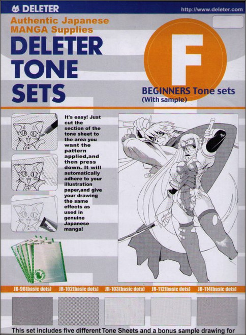Deleter Tone Sets F Beginners Authentic Japanese Manga Supplies