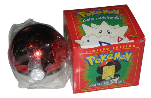 Pokemon Limited Edition 23K Gold-Plated Togepi Trading Card w/ Pokeball Toy - (Red Box)