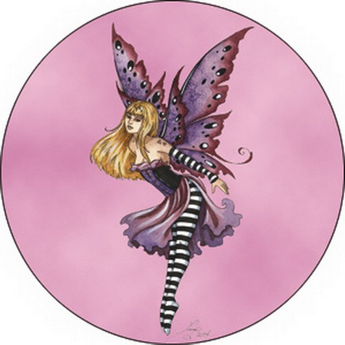 Amy Brown Purple Fairy Button B-2145