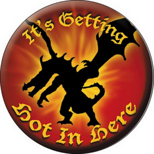 Dragons Hot In Here Dragon Button B-3798