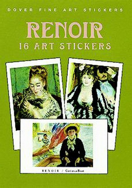 Renoir Woman with Fan After Bath Art Sticker Set - 16 Stickers