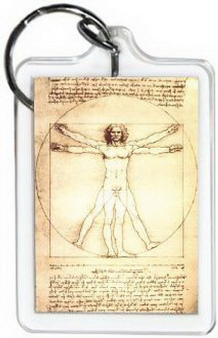 Da Vinci The Vitruvian Man Lucite Keychain 65667KR