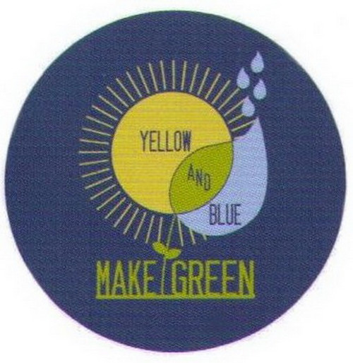 Yellow and Blue Make Green Art Button NB4133