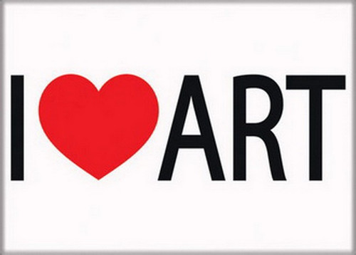 I Heart Art Magnet 3966W