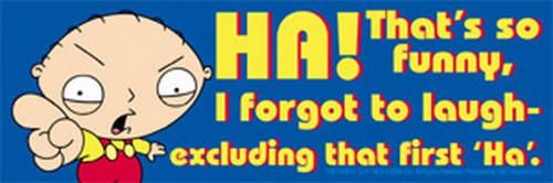 Family Guy Stewie Funny Laugh Sticker S-FG-0043