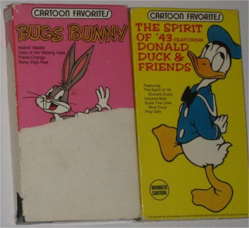 Cartoon Favorites Bugs Bunny The Spirit of '43 Donald and Friends VHS Movie Tapes (Lot of 2)