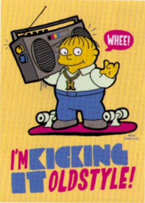 Simpsons Ralph Kicking It Old Style Magnet SM4673