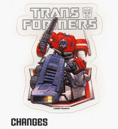 Transformers G1 Optimus Prime Autobot Dreamwave Sticker
