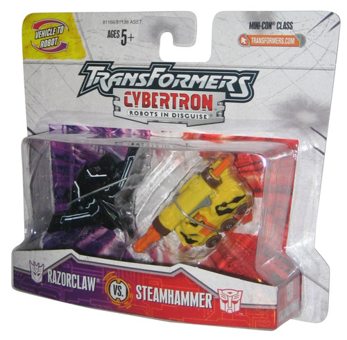 Transformers Cybertron Mini-Con Class Steamhammer vs. Razorclaw Toy Figure Set