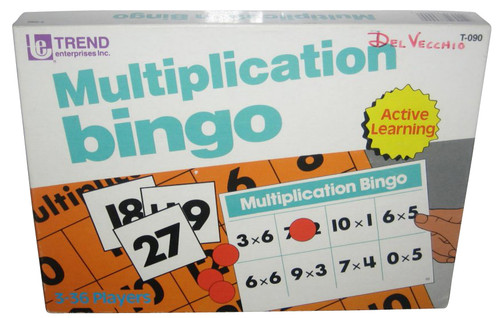 Multiplication Bingo (1987) Trend Active Learning Vintage Math Game - Complete!