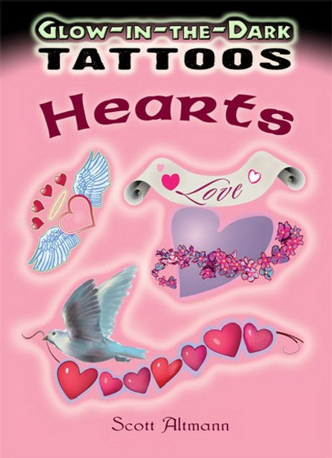 Glow-in-the-Dark Hearts Valentines Day Tattoos