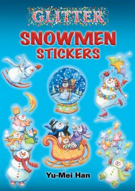 Christmas Winter Glitter Snowmen Stickers