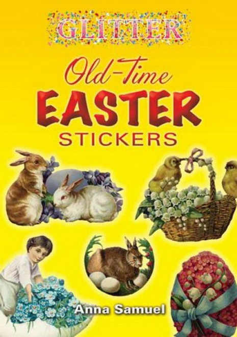 Glitter Old-Time Easter Sticker Set - 11 Stickers