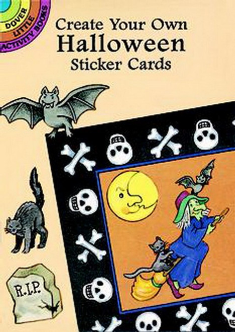 Create Your Own Halloween Ghost Witch Sticker Cards