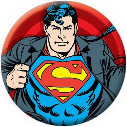 DC Comics Clark Kent To Superman Licensed 1.25 Inch Button 81580