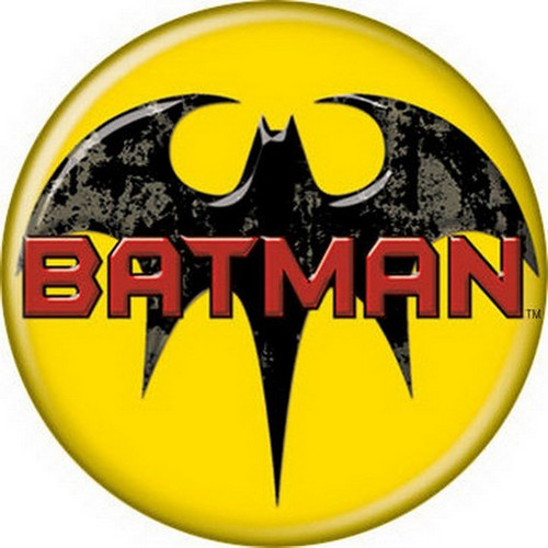 DC Comics Batman Logo Yellow Licensed 1.25 Inch Button 82012
