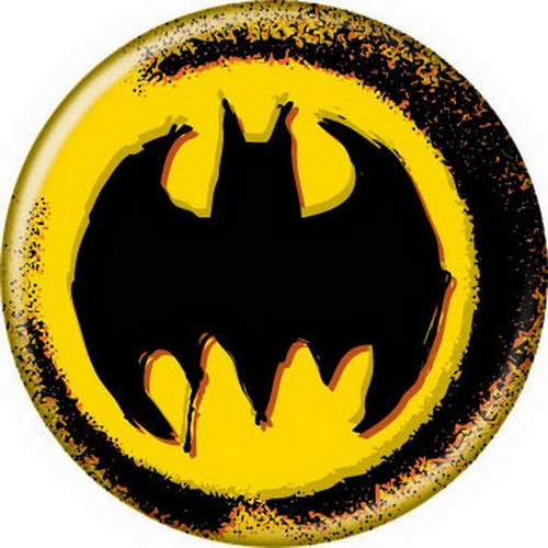 DC Comics Batman Logo Symbol Drip Yellow Licensed 1.25 Inch Button 82002