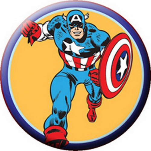 Marvel Comics Captain America Run Button B-5153