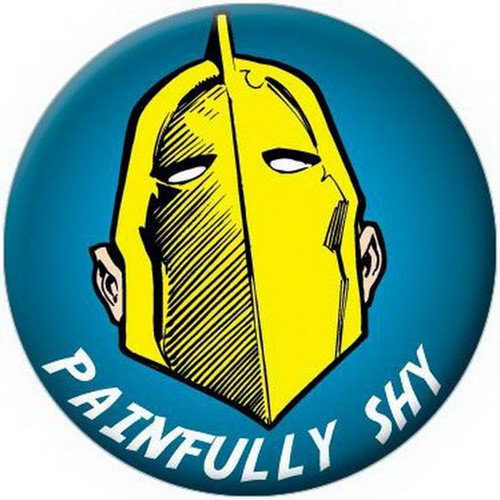 DC Comics Painfully Shy Button 81585