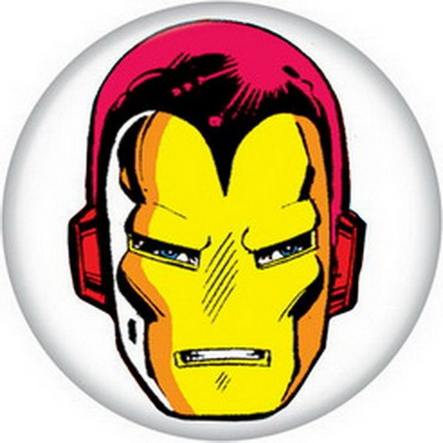 Marvel Comics Iron Man Face Helmet Button 81733