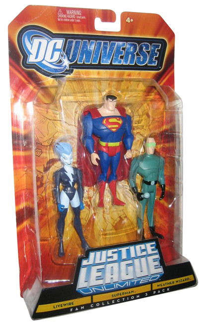 DC Universe Justice League Unlimited Figure Set - Livewire Superman & Weather Wizard - Fan Collection