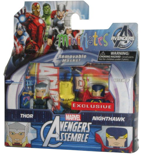 Marvel Avengers Assemble MiniMates Figure Set - Thor & Nighthawk Exclusive
