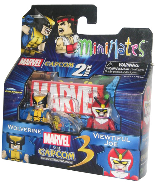 Marvel vs Capcom 3 Series 2 Wolverine vs Viewtiful Joe Minimates Figure Set