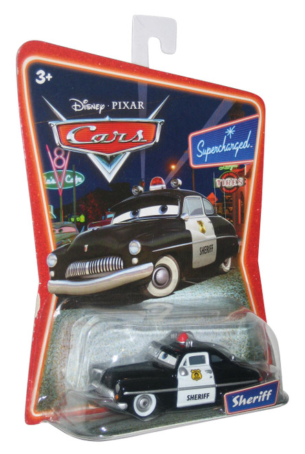 Disney Cars Sheriff Cop Police Supercharged Mattel Die-Cast Toy Car