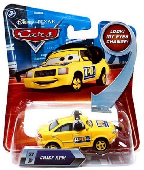 Disney Pixar Cars Movie Lenticular Eyes Series 2 Chief RPM #77 Mattel Die Cast Toy Car