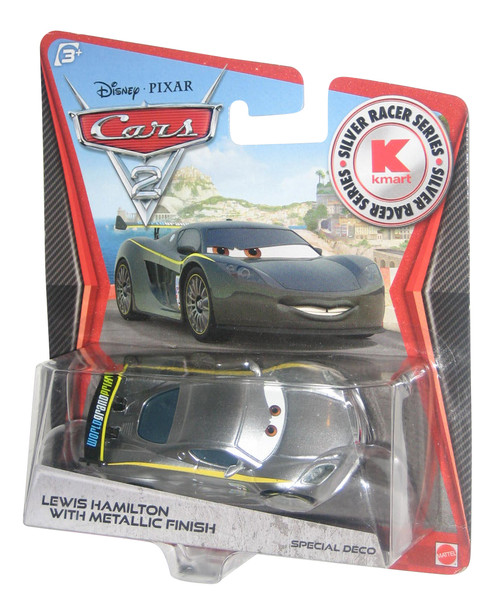 Disney Pixar Cars 2 Lewis Hamilton Toy Car w/ Metallic Finish Silver Racer - K-Mart Exclusive