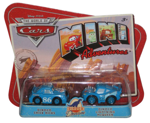 Disney Pixar Cars Mini Adventures Dinoco Chick Hicks & Lightning McQueen Toy Car Set