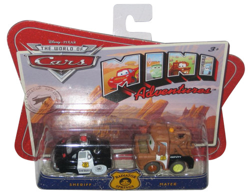 Disney Pixar Cars Mini Adventures Sheriff & Mater Toy Car Set