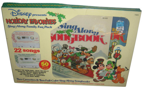 Disney Cassette & Sing-Along Story Book Vintage Christmas Gift Set Family Fun Pack