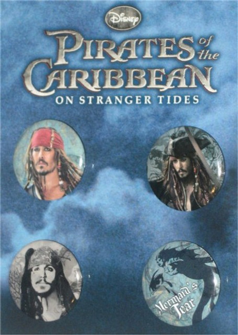 Pirates of The Caribbean Mermaid's Tear Jack Sparrow Loungefly Button Set WDFB0013