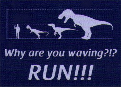 Dinosaur Why Waving Run Magnet SM4760