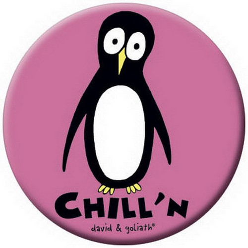 David and Goliath Penguin Chillin Button 81157