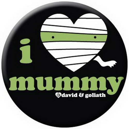 David and Goliath I Heart Mummy Button 81494