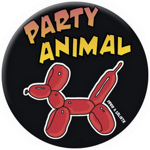 David and Goliath Party Animal Button 81306
