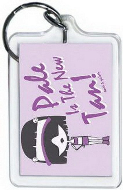 David and Goliath Pale Is The New Tan Lucite Keychain 65511KEY