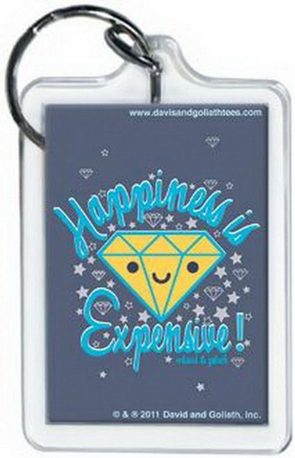 David and Goliath Happiness Expensive Lucite Keychain 65769KR
