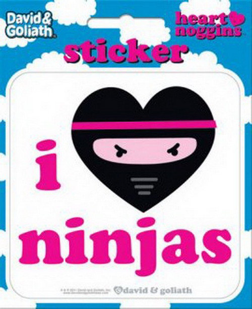 David and Goliath I Heart Ninjas Die Cut Sticker 45127S