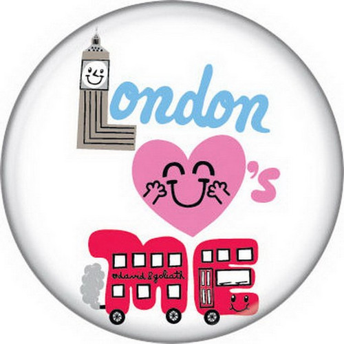 David and Goliath London Loves Me Button 81968