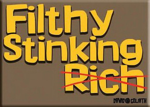 David and Goliath Filthy Stinking Rich Magnet 26885DG